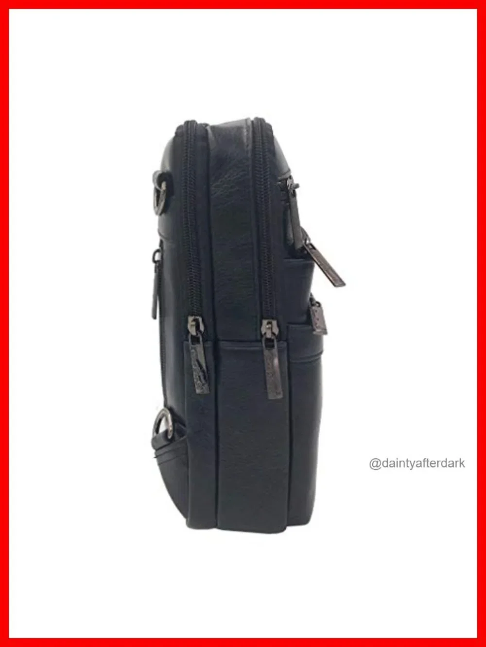 Genuine Leather Small Sling Crossbody Messenger Bag for Men Women Travel